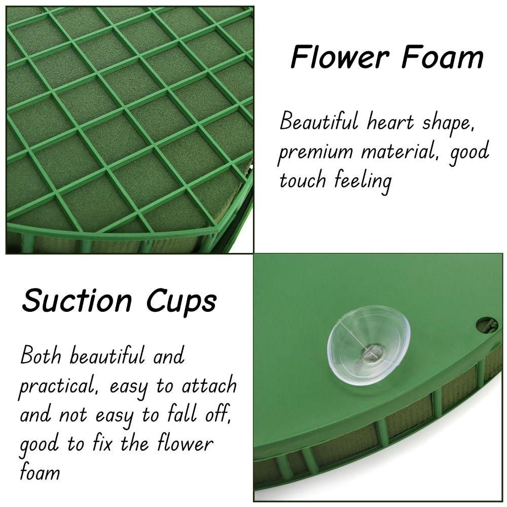 With Suction Cup Floral Bricks Heart Shaped Flower Mud Florist Sponge Vehicle Decoration