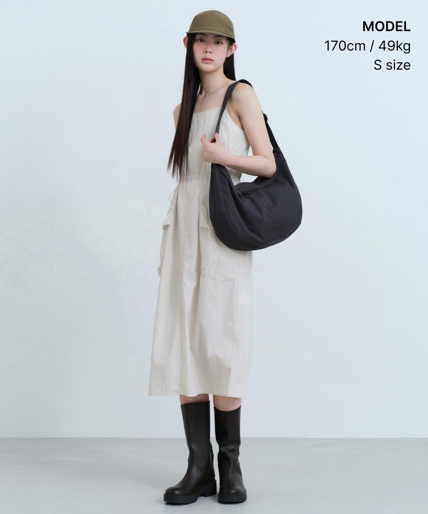 Musinsa Standard Woman Women'S Nylon Sleeveless Cargo Dress [Dusty Cream]