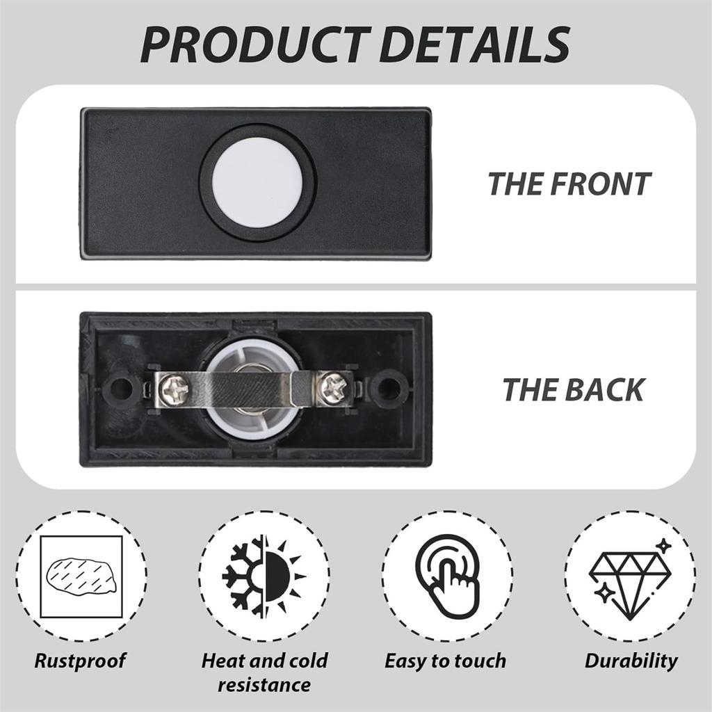 Универсальная проводная кнопка дверного звонка Кнопка дверного звонка Простая установка Всепогодная конструкция Кнопка для входа в дом