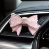 Car Air Vent Rhinestone Bow Air Freshener Decor Accessory