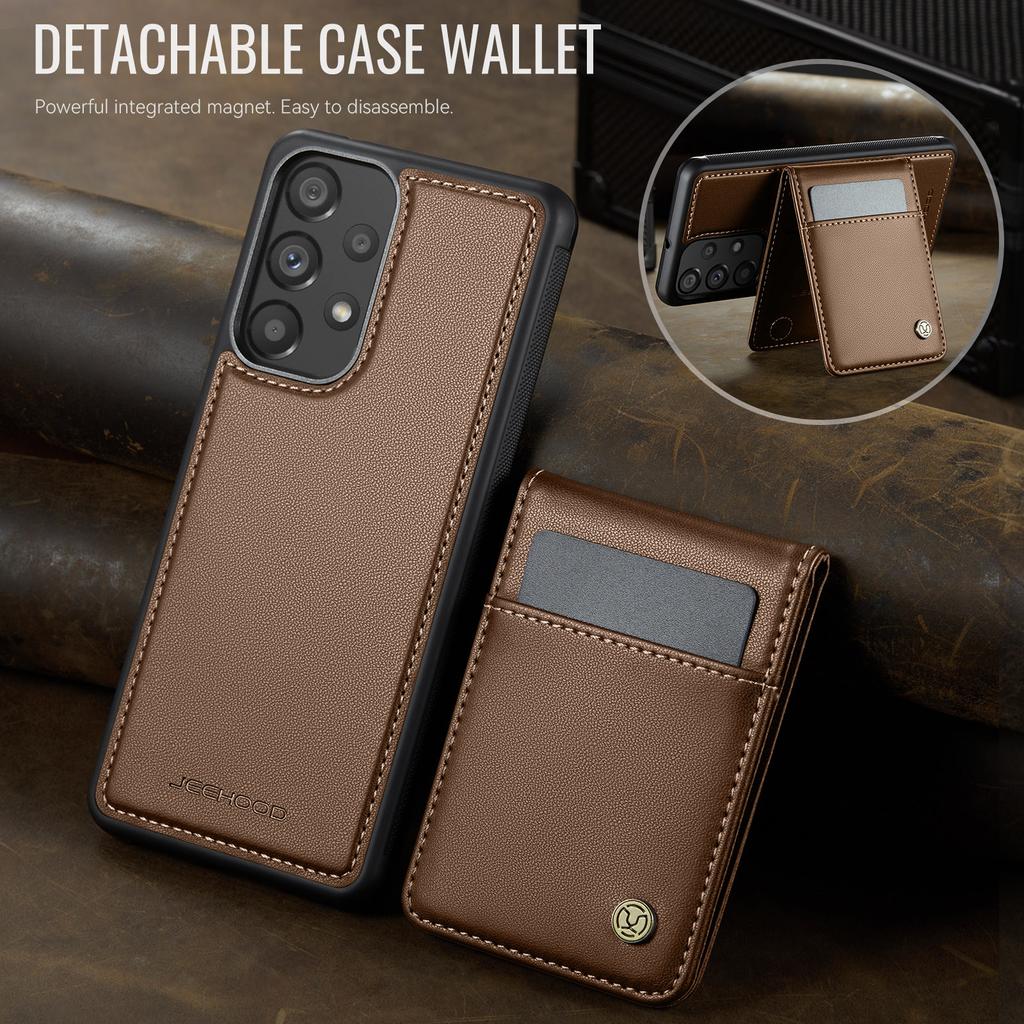 Кожаная задняя крышка для Samsung Galaxy A33 5G, совместимая с MagSafe, чехол для телефона JEEHOOD J06 с карманом для карт и защитой от RFID