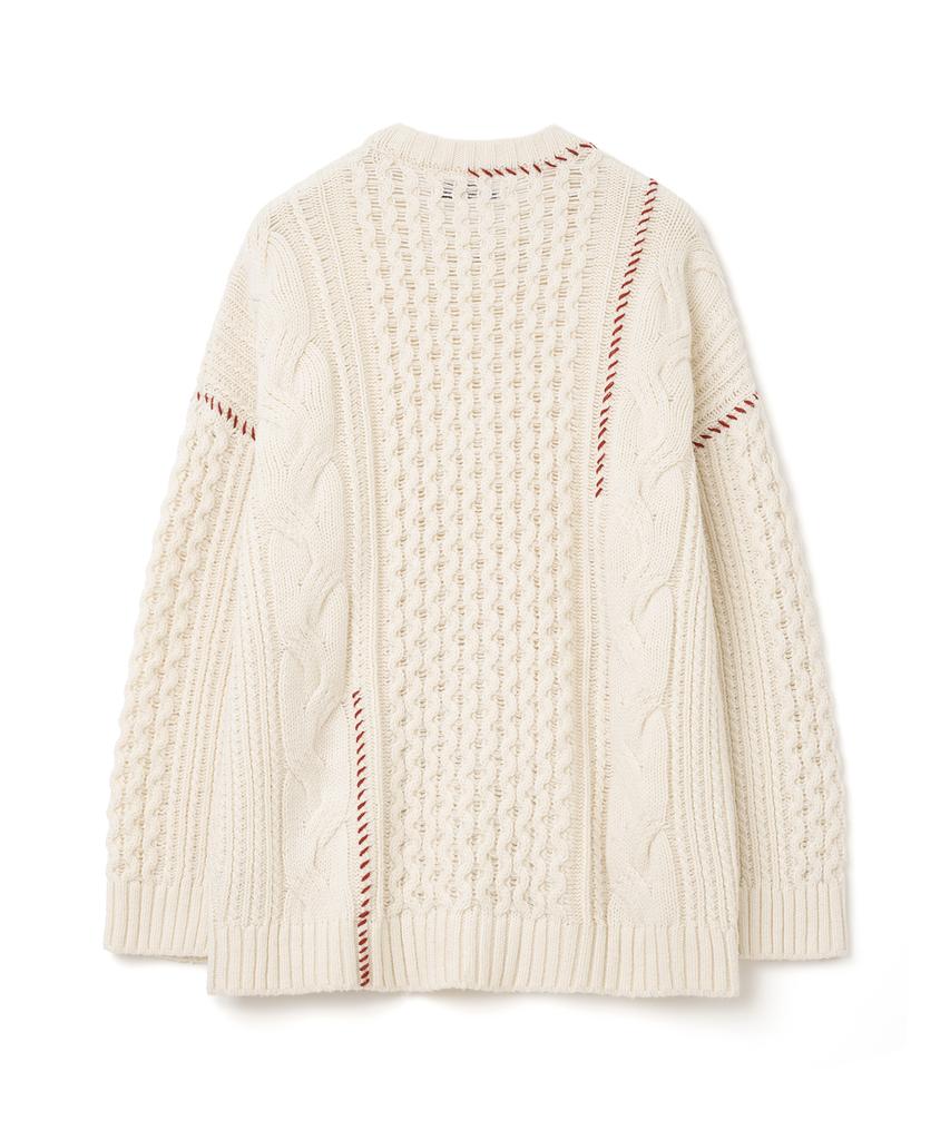 MILLO WOMEN Cable Stitch Pullover Knit [Ivory]
