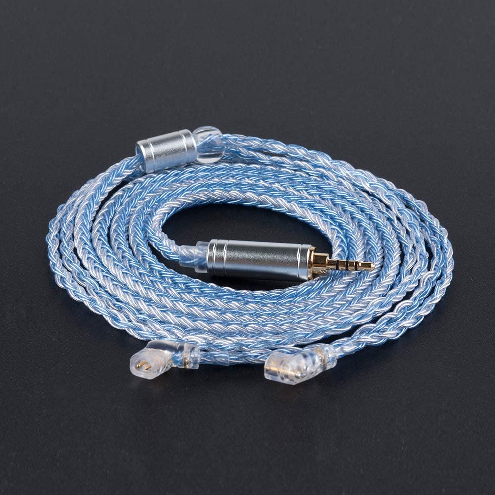 Yinyoo Earphone Cable 2pin QDC YYX4849 Silver Plated Wire 16 Core Earphone Replacement Cable 4 Pole Balanced Headphone Replacement Cable Audio