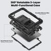 8.7 Inch Tablet Case Galaxy Tab A9 A11 X110 X133 With Silicone Bumper PC Back Shell Hand Strap Kickstand