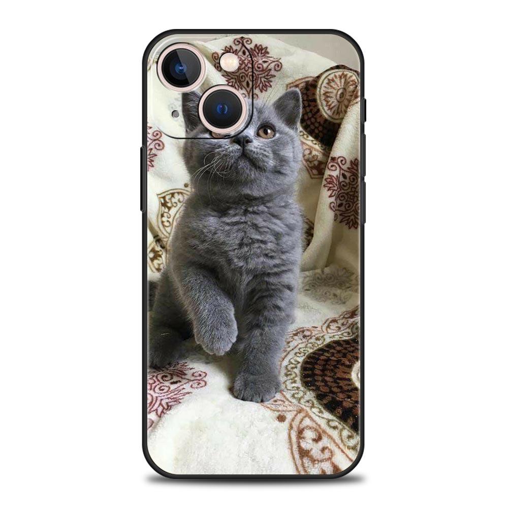 Чехол для телефона «Милая кошка, приносящая исцеление» для серии iPhone 17 16 15 14 13 12 11 Pro Max Plus Двухслойная защита