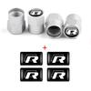 Car Interior Epoxy Logo Sticker Metal Wheel Tire Valve Cover For Volkswagen GTI Golf R Passat CC Lavida Sagitar Scirocco Tiguan