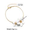 Модная и простая трехмерная цветочная цепочка на щиколотку из сплава, персонализированная и универсальная подвесная цепочка на щиколотку