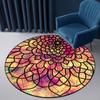 Ethnic Carpets Round Bohemian Mandala Rug Children's Rug For Girl Room Large Floor Mat For Round Coffee Table Living Room