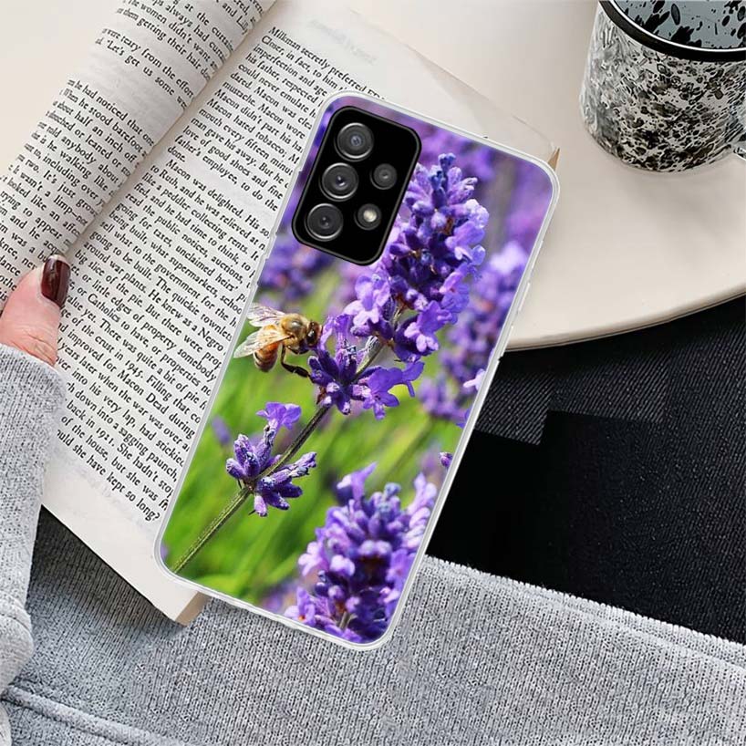 Simple lavender Purple flowers Phone Case for Samsung Galaxy A17 A16 A15 A14 A13 A57 A56 A55 A54 A53 A37 A36 A35 A34 A33 A26 A25