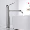 Bathroom Sink Faucet Black Washbasin Hot Cold Water Basin Mixer Taps Bath Deck Mounted Brushed Stainless Steel Faucet