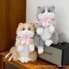 Милый имитация кошки дизайнерский рюкзак женский каваи мягкий плюшевый модный рюкзак-сумка для женщины школьная сумка подарок для девочек