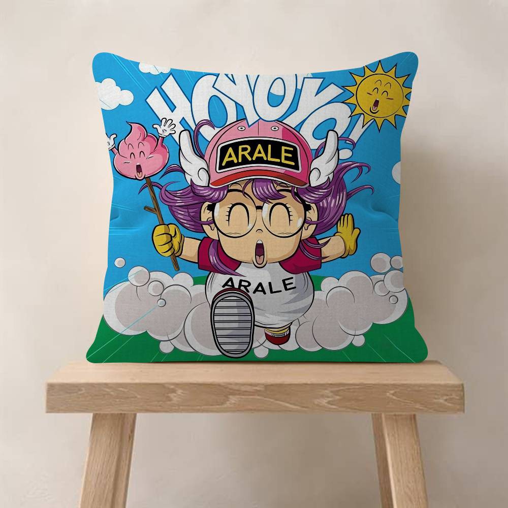 Cartoon Dr S-Slump Arale Cushion Cover Car Throw Pillow Case For Sofa Car Christmas Gift 40X40Cm 45X45Cm