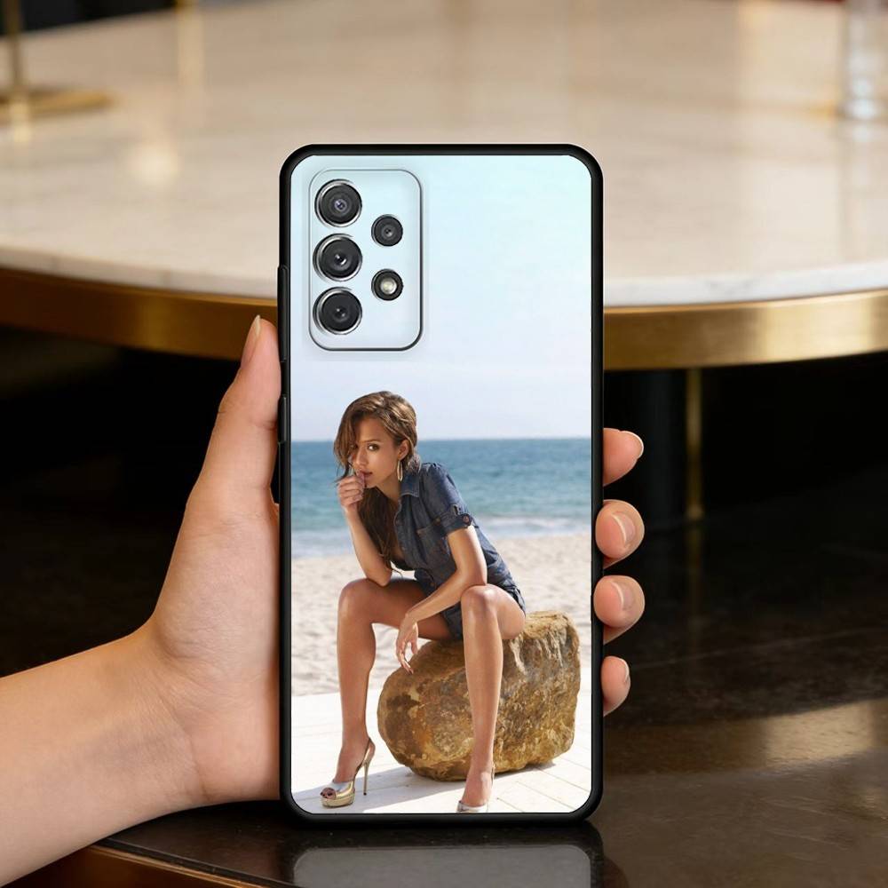 J-Jessica Актер A-Alba Мягкий Силиконовый Черный Чехол-Бампер для Телефона Samsung Galaxy A73,A72,A71,A70,A53,A52,A51
