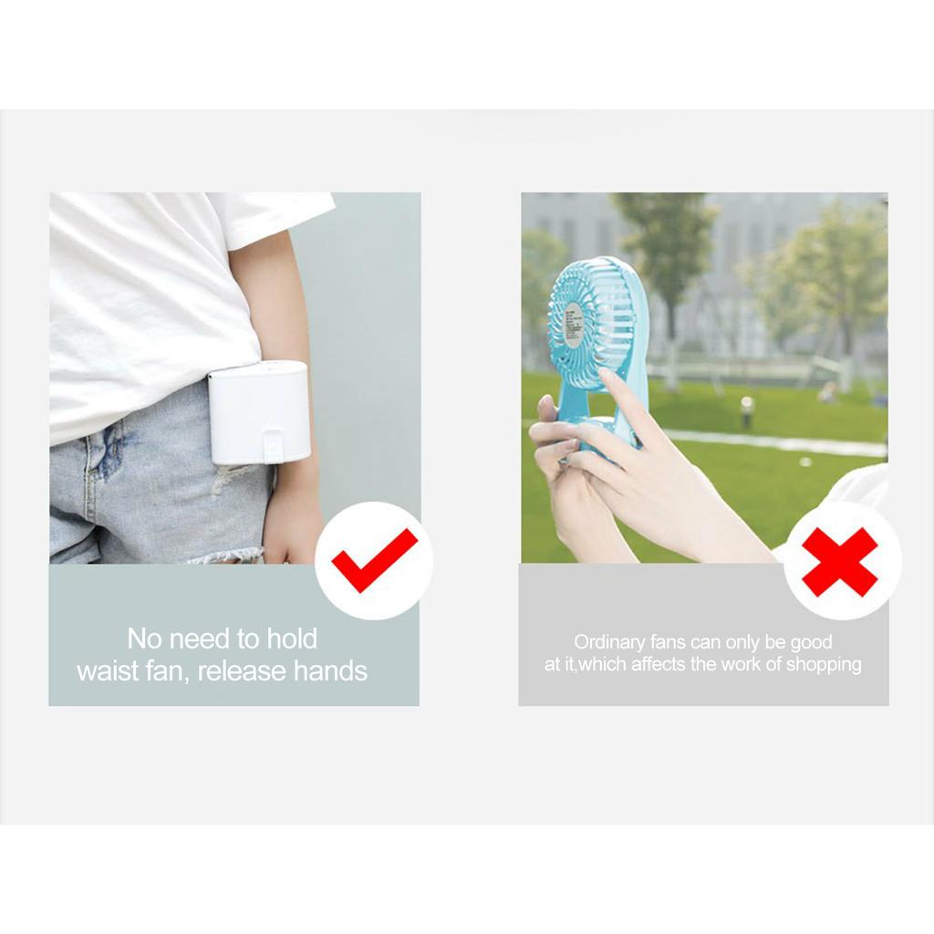 Portable Mini Fan 3 Speed Fans USB Rechargeable Desk Outside Travel