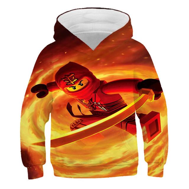 2025 Kids Ninjago Hoodies 3D Casual Print Pullover Kids Teen Boys Girls Kids Toddler Sweatshirts Toddler Tops 4-14 Years Old