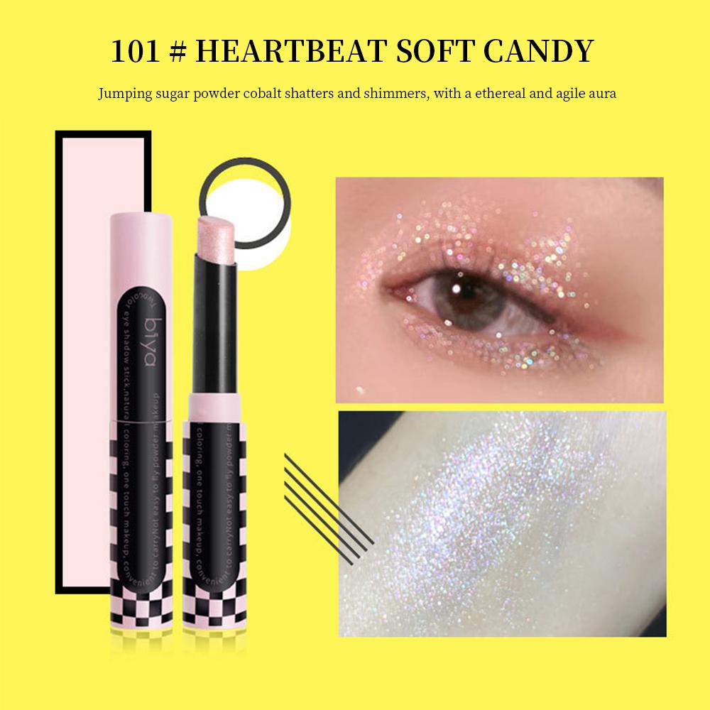 Biya Тени для век Highlight Eyeshadow Stick Стойкий макияж Мелкие блестки, которые не так легко улетучить Ленивые тени для век