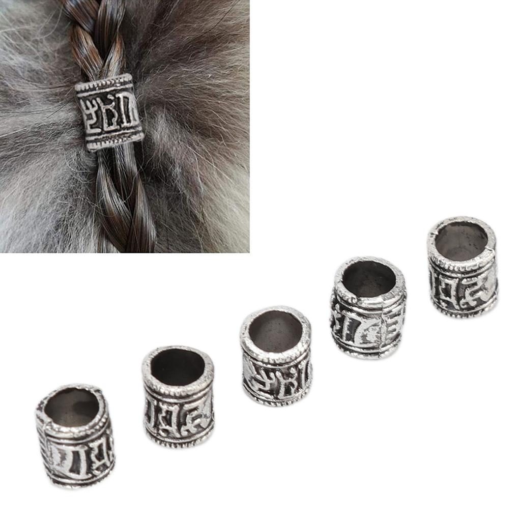 50 шт. бусины для бороды DIY винтажные сплавные плетение волос дреды бусины для волос для мужчин и женщин