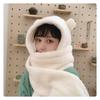 Fashion Winter Women Novelty Beanies Caps Warm Bear Ear Hat Casual Plush Hat Scarf Set Casual Solid Women Caps Present