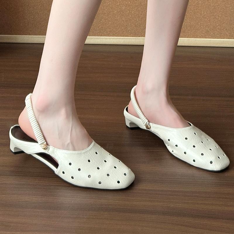 Fashion Desinger Women Slippers Summer Slingback Mules Shoes Fashion Cozy Woman Heeled Sandals 2025 New Casual Luxury Sandalias De Mujer
