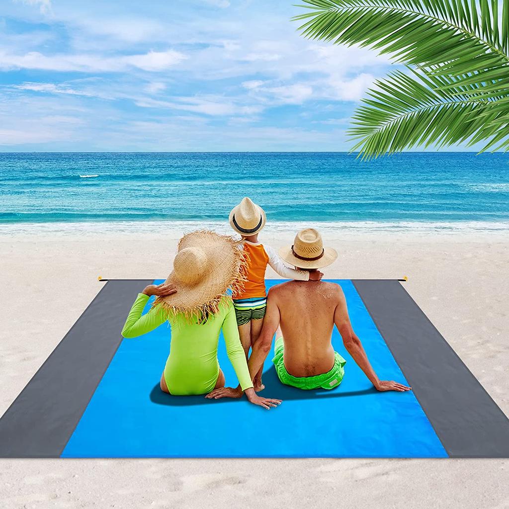 Waterproof Beach Blanket Outdoor Lightweight Picnic Portable for Camping Travel Hiking Sports Pocket Mat Beach Mat Blanket Folding Sand Beach Towel