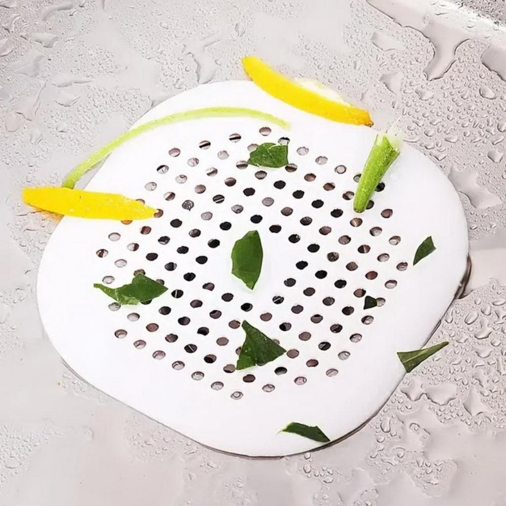 Квадратный силиконовый фильтр для кухонной раковины, противозасоряющий, фильтр-присоска для канализации ванной комнаты, для домашней кухни и ванной