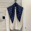 NINA SOLOR Polka Dot Art Twill Silk Scarf