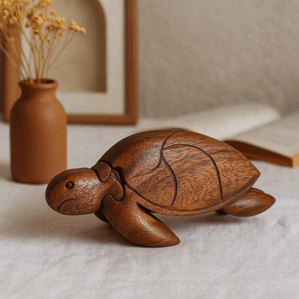 Wooden Puzzle Box - Sea Turtle