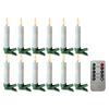 Clip On Candles For Christmas Tree With Remote, Battery Operated LED Candle Lights With Timer, Wax Dripping Design, Indoor And Outdoor Use