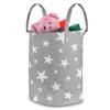 Nukido Toy Basket - Gray with Stars