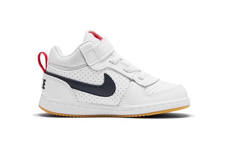 Nike Кроссовки Court Borough Mid 2 Low top для малышей Белый Черный Младенцы и малыши 870027-107