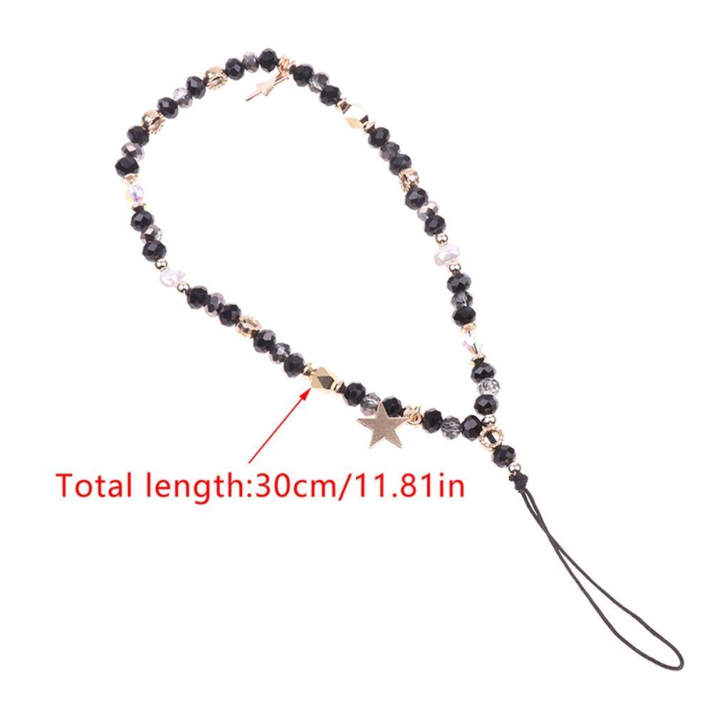 Lanyard Gifts Telephone Cord Beads Chain Five-pointed Star Pendant Mobile Phone Strap Phone Chains
