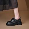 Retro British Style Small Leather Shoes Women's Spring and Autumn Platform 2025 Summer and Autumn New Black Jk Lace-up Loafers