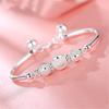 925 Sterling Silver Round Bead Charm Bracelet &Bangle For Women Girls Party Fashion Jewelry Pulseira SL098
