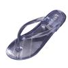 Прозрачные пляжные сандалии женские желе кристалл шлепанцы женские летние уличные тапочки на плоской подошве женские пластиковые сандалии ПВХ