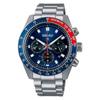 Мужские солнечные часы-хронограф Seiko Prospex SBDL097 Синий циферблат Нержавеющая сталь Тахиметрическая шкала Календарь даты