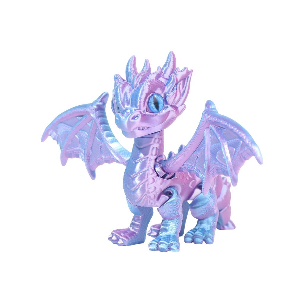 3D Printed Western Dragon Small Flying Dragon Joint Movable Model Ornament Toy