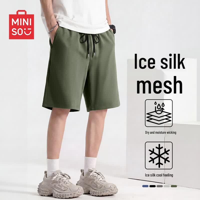 MINISO Мужские летние повседневные и спортивные шорты из быстросохнущей сетки