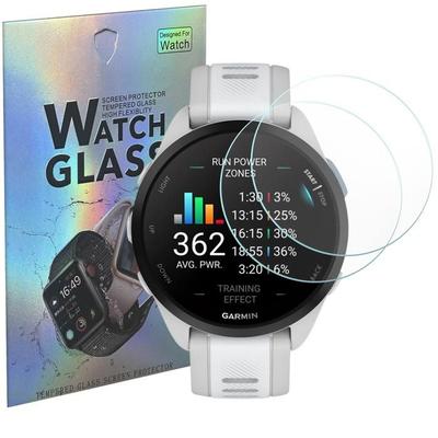 Закаленное Стекло для Garmin Forerunner 165 / Forerunner 165 Music [Набор из 2 шт.] Защитная Пленка на Экран Часов Антицарапина Phonillico