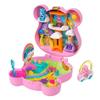 Игровой набор Polly Pocket x Care Bears с куклой, игрушечным транспортным средством и тематическими дорожным и партнерским компактами и аксессуарами, игрушка,