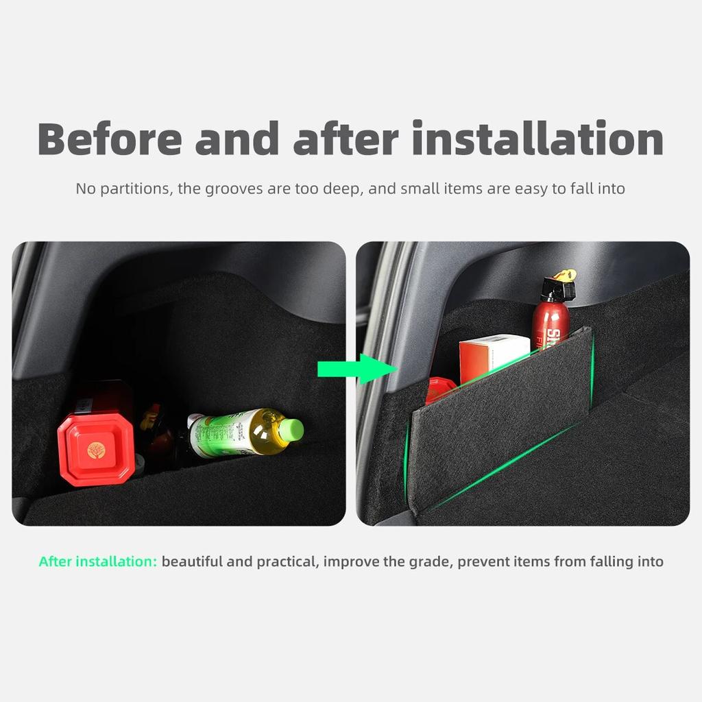 LUCKEASY For Tesla Model 3 Model Y Modified Trunk Left And Right Storage Partitions Luggage Partition Model3 2023 Accessories
