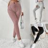 Autumn and Winter Slim Tight Sweatpants Simple Casual Thickened High-waist Leggings Fashion