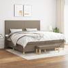 VidaXL Slatted Bed Base with Mattress, Upholstered Bed with Headboard, Double Bed, Adult Bedroom Bed, Modern, 3137025
