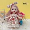 Мини-подвижная кукла 17 см, игрушка для девочек, 3D большие глаза, BJD, полная одежда принцессы, коллекция платьев, детская кукла в подарок