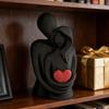 Фигурка обнимающейся пары, напечатанная на 3D-принтере, статуэтка пары с любовным сердцем на День святого Валентина, украшение для дома, офиса, десктопа