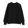 Women Sweater Coat Round Neck Long Sleeve Solid Color Button Down Cardigan Sweater Thick Warm Knit Outwear
