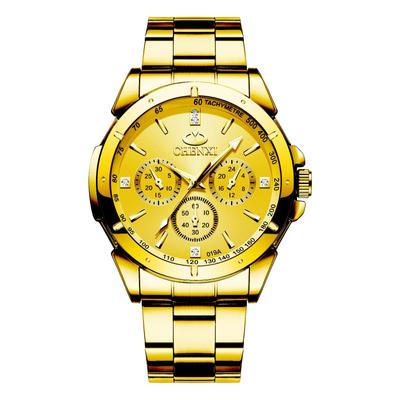 JewelryWe формальные круглые циферблаты аналоговый дисплей Kuotsu Seibi золотые мужские часы, бизнес, часы, мода,