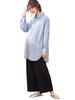Maternity Nursing Easy To Dungaree Tunic Shirt Wide Pants Long Open Saxophone 29755201 [ANGELIEBE] Clothes, Breastfeed, & Prenatal/Postnatal Set,
