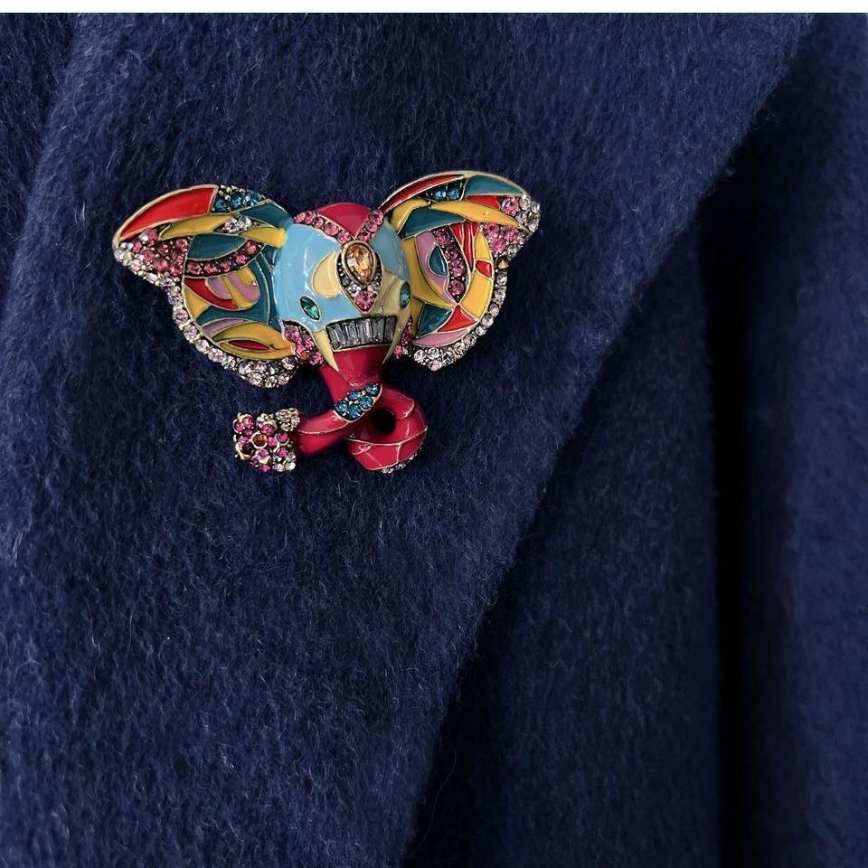Elephant Retro Palace Femininity Ethnic Accessories Gift Brooch