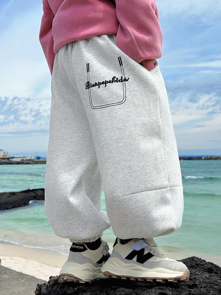 Fairy Tale Boys' Grey Sweatpants - 2025 Spring/Autumn Style for Kids