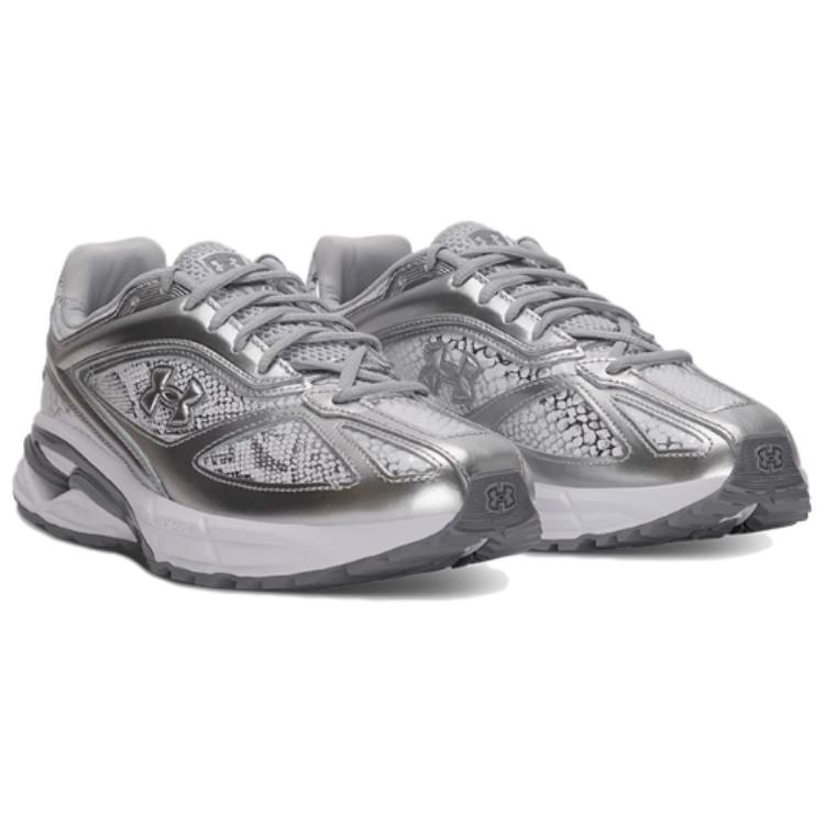 Under Armour Apparition Нескользящие Износостойкие Низкие Повседневные Кроссовки Унисекс Серебристые Кроссовки 6007154-099